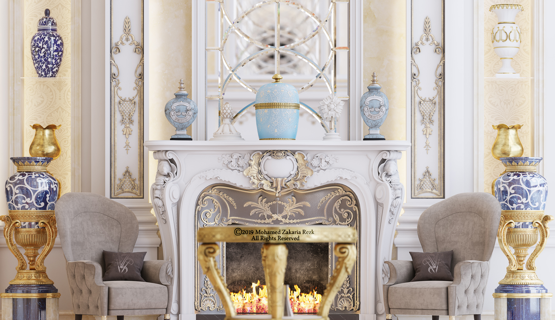 Luxury Palace Hall Interior